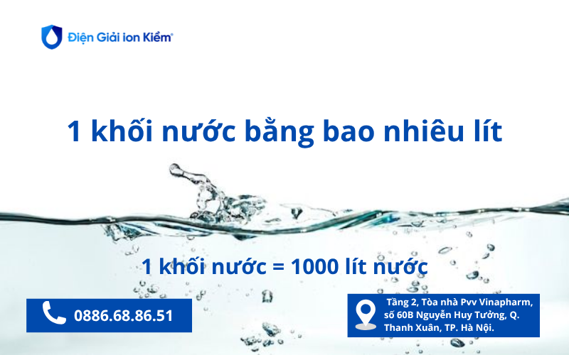 1 khối nước bằng bao nhiêu lít