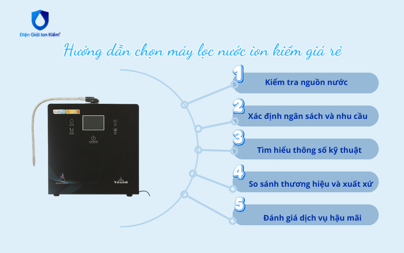 Hướng dẫn chọn máy lọc nước ion kiềm giá rẻ