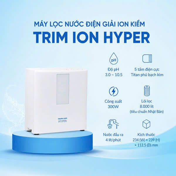 ảnh Máy lọc nước Điện Giải Ion Kiềm Trim Ion HYPER
