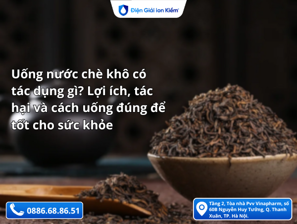 ảnh đại diện Uống nước chè khô có tác dụng gì? Lợi ích, tác hại và cách uống đúng để tốt cho sức khỏe