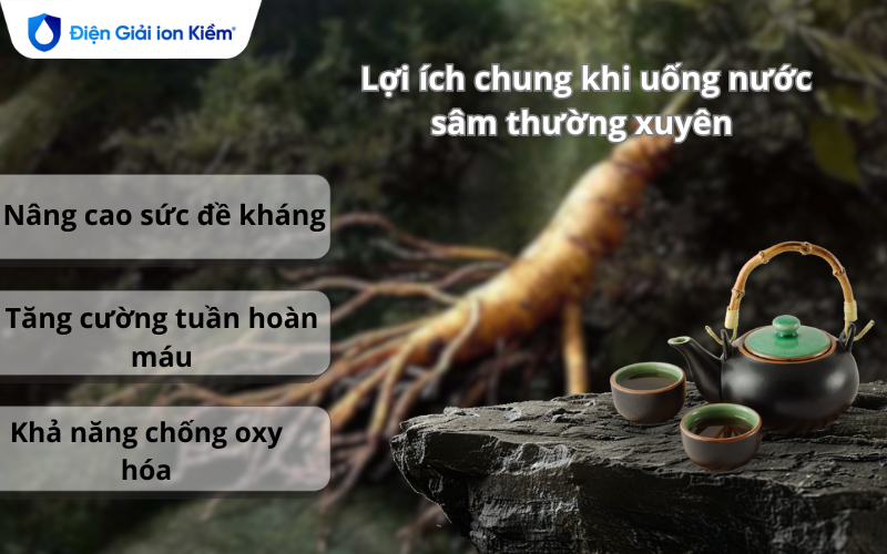 lợi ích chung khi uống nước sâm